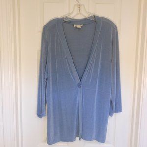 Coldwater Creek Light Blue 1-Button Cardigan Size 1X